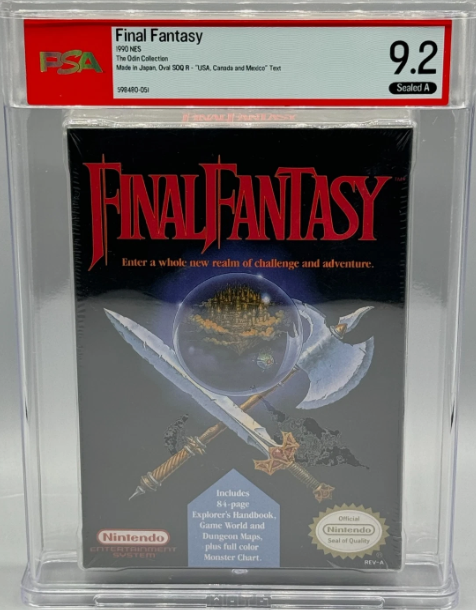 Final Fantasy Nintendo NES Oval SOQ Sealed New PSA 9.2 A Graded Square